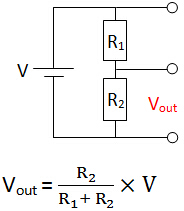 potential divider: Two Fixed Resistors